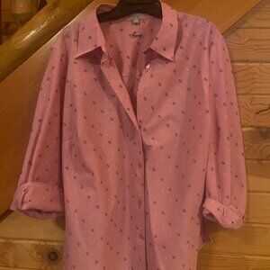 Foxcroft (Pink & Black Large polka dots)-Size 18